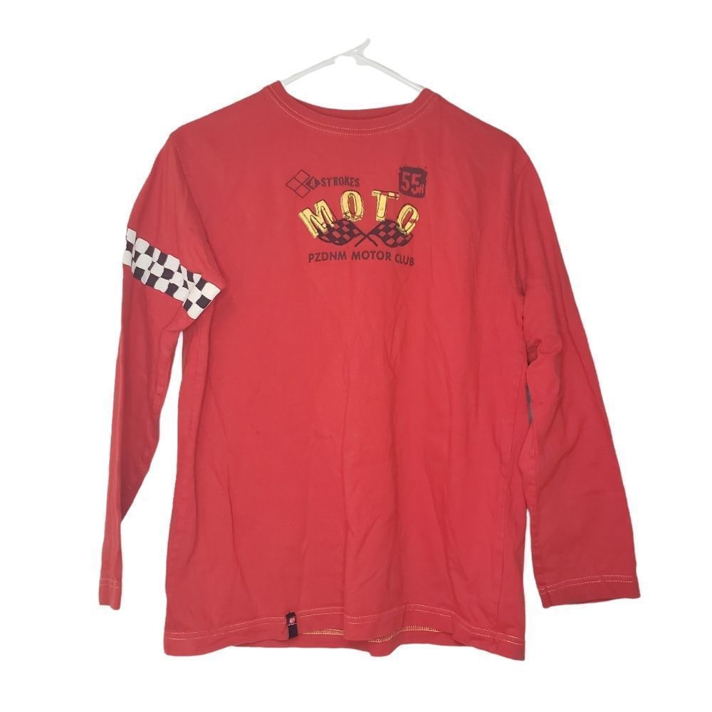 𝅺VINTAGE Point Zero Boys long sleeve t shirt XL Red